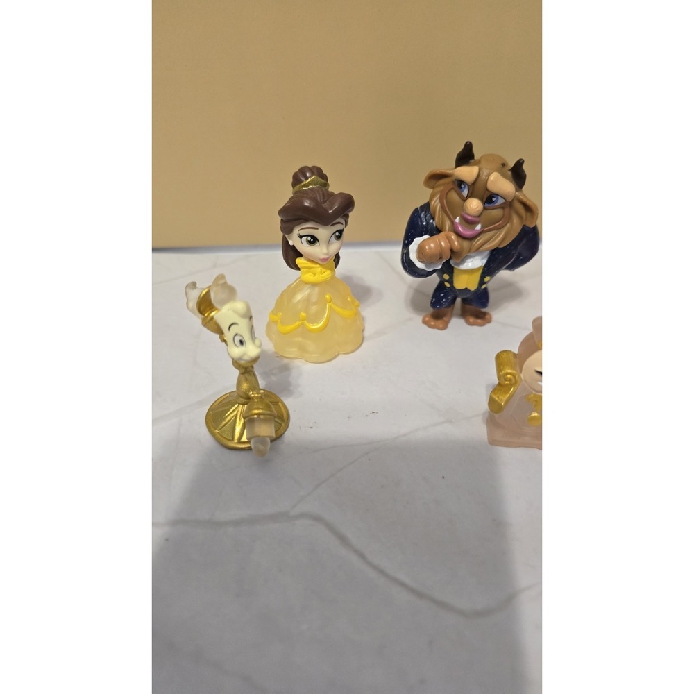 Disney Comic Character Beauty And The Beast Movie Figurines Lot Of 6 - Picture 2 of 5